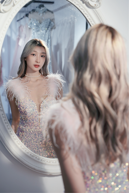 Opal Feather Dress