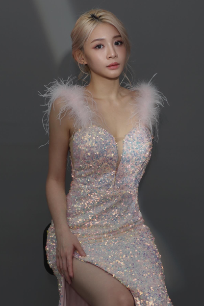 Opal Feather Dress
