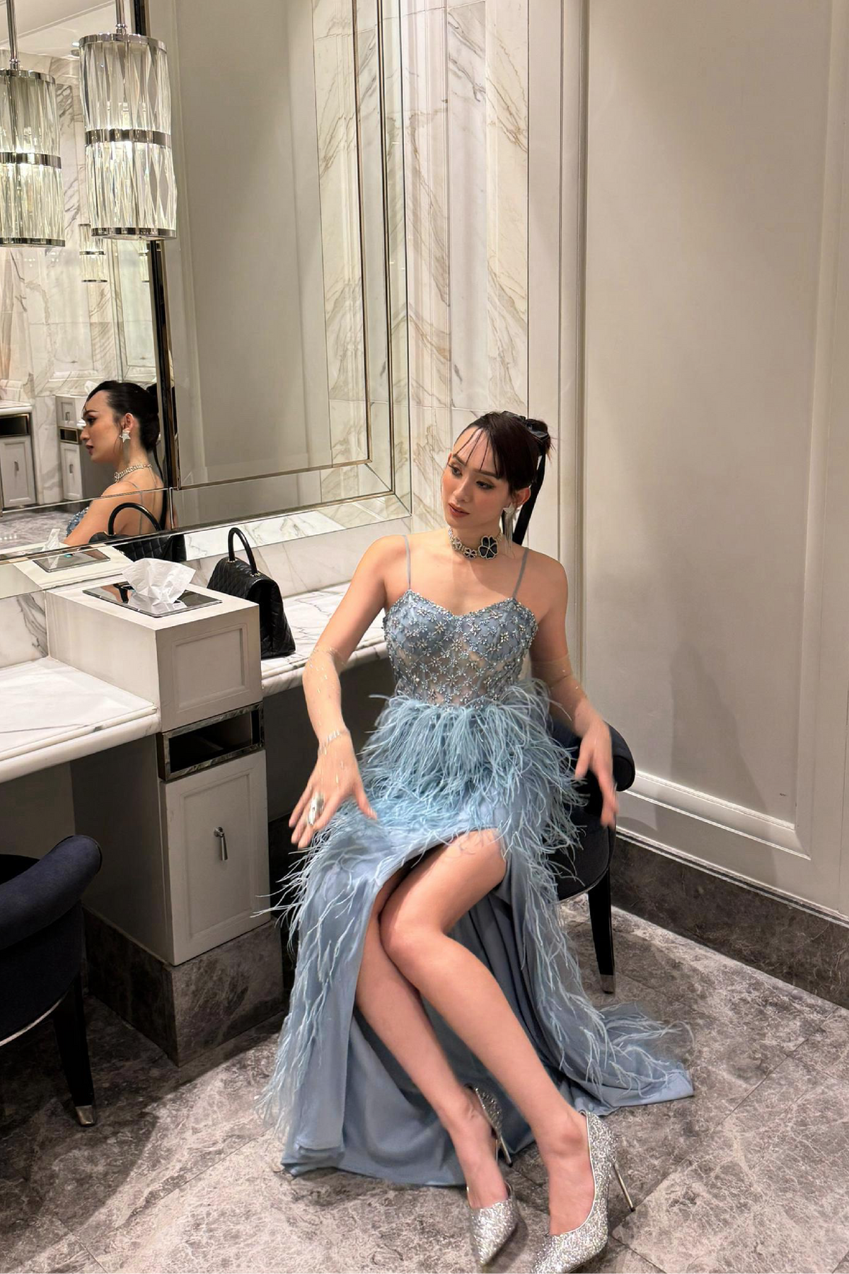 Jovita Feather Gown