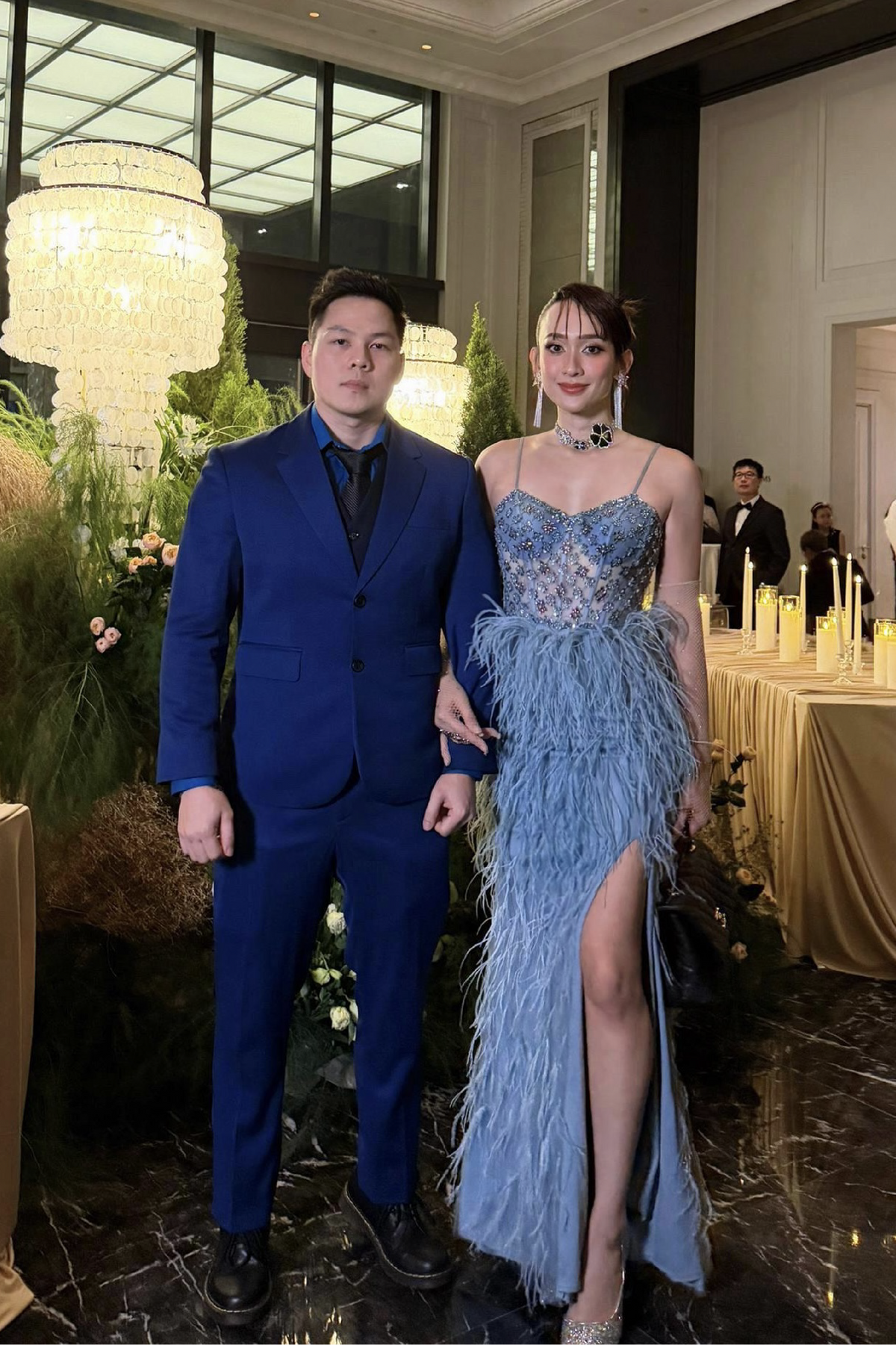 Jovita Feather Gown