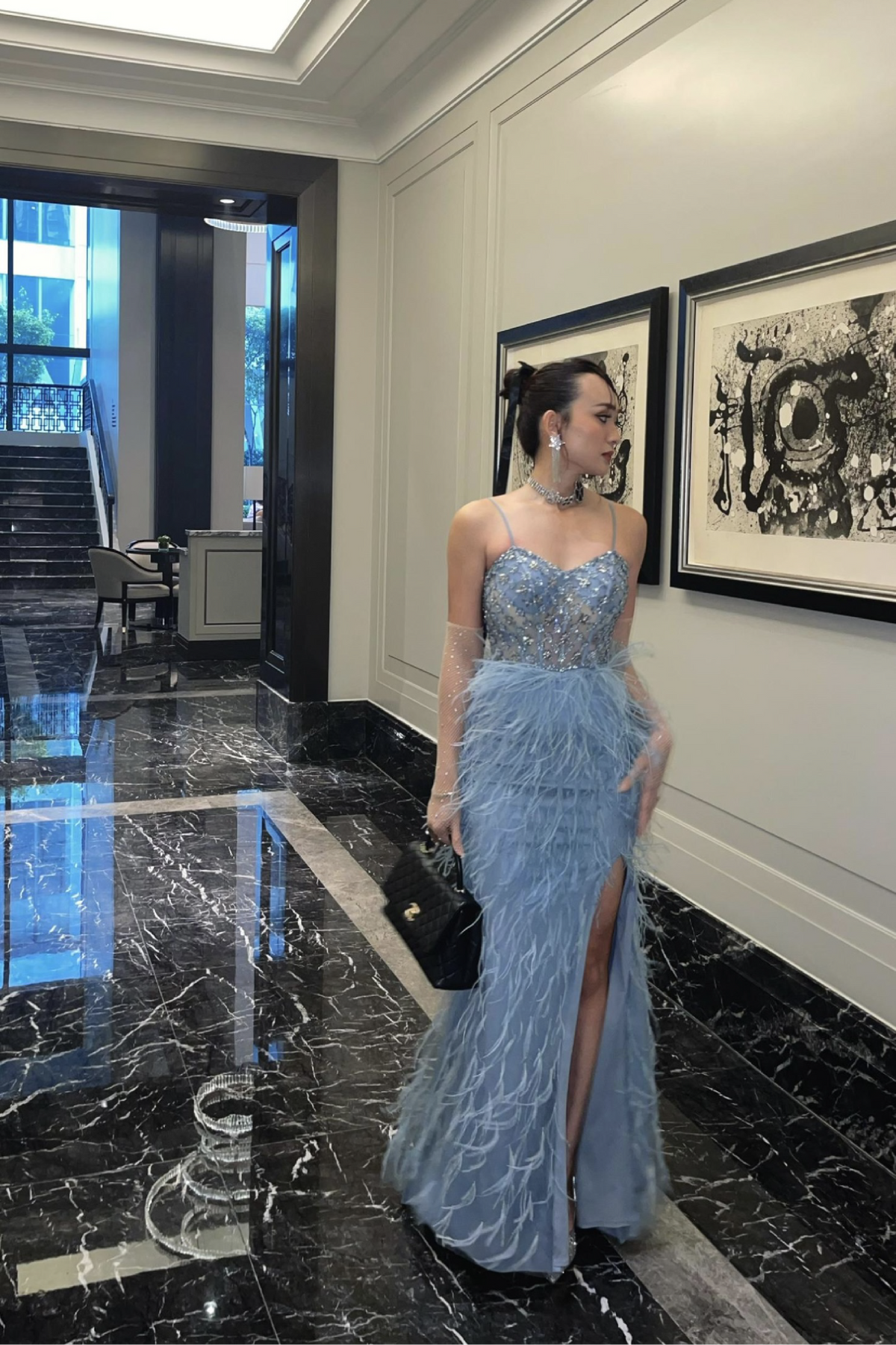 Jovita Feather Gown