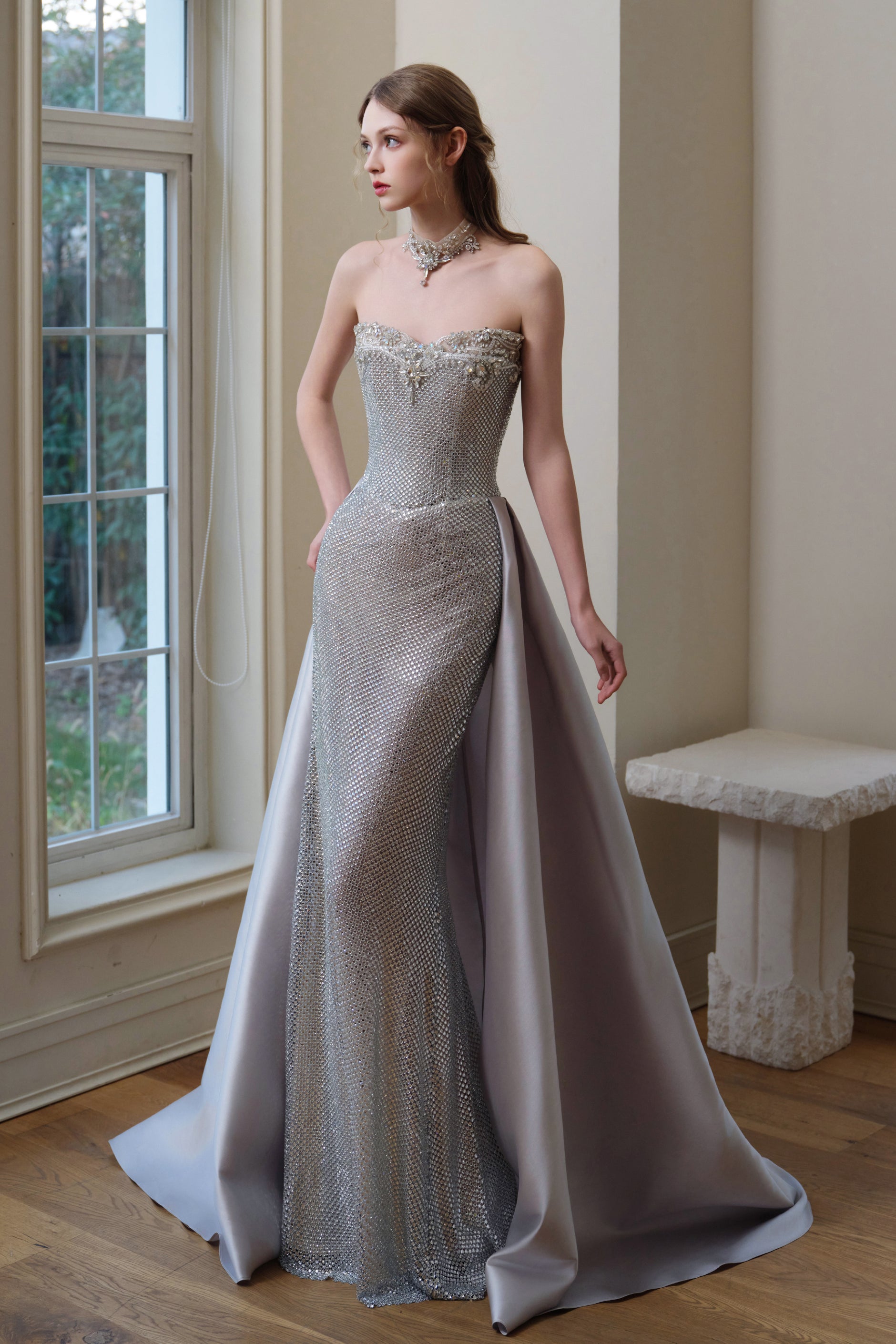 green emerald velvet dress Starlight Glitter Maxi Dinner Dress – nichii (Malaysia) main image 1