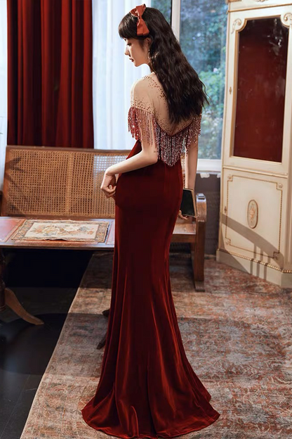 Rose Velvet Dress