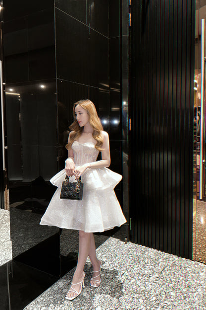 Blanc Tulle Dress